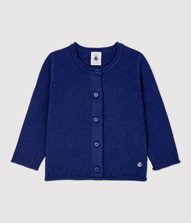 Cardigan en tricot b&eacute;b&eacute; bleu