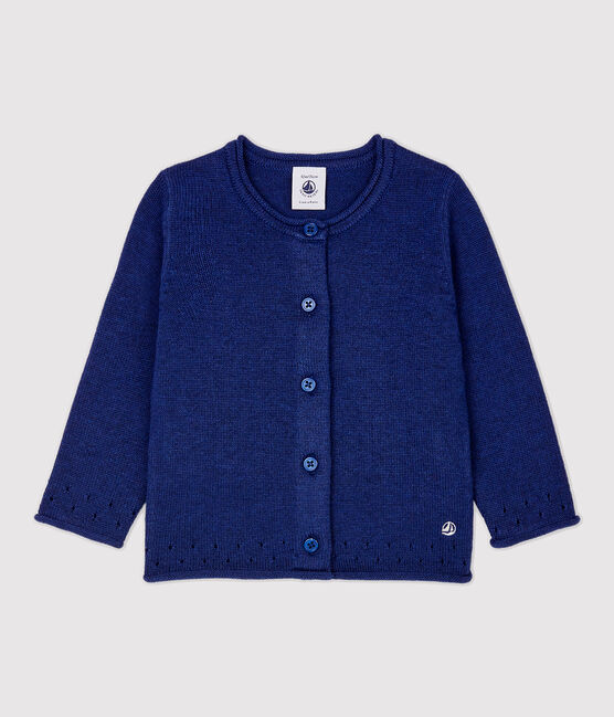 Cardigan en tricot bébé bleu MAJOR