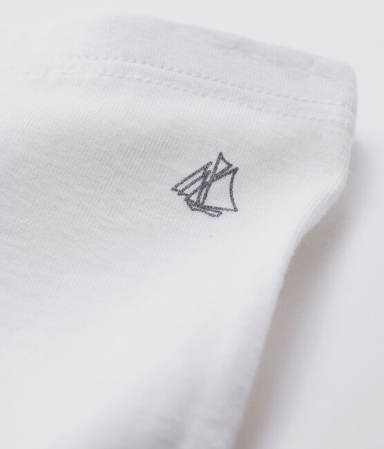 Legging bébé fille en côte 1x1 unie blanc MARSHMALLOW