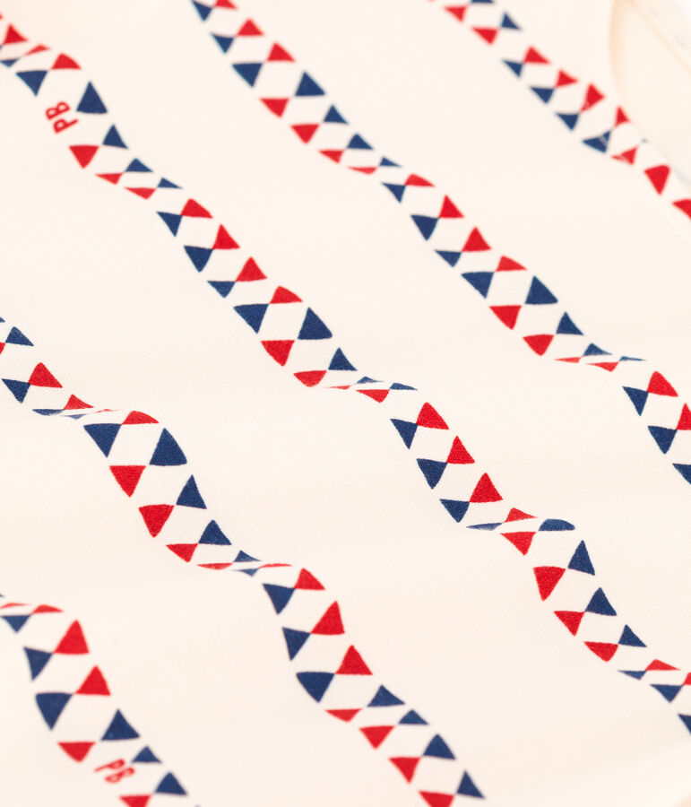 Tee-shirt manches courtes en coton enfant fille blanc AVALANCHE/ MULTICO