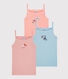 Lot de 3 chemises à bretelles thème Paris petite fille en coton