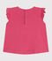 Blouse bébé en coton sans manches rose PEONIA