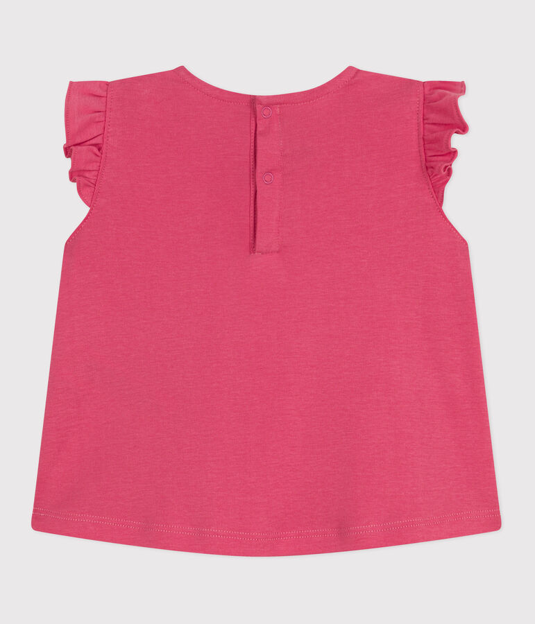 Blouse b&eacute;b&eacute; en coton sans manches rose PEONIA