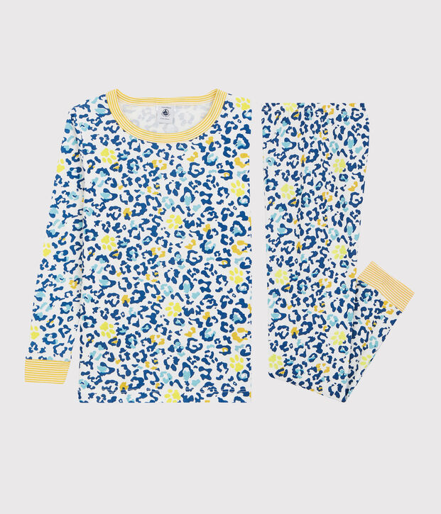 Pyjama snugfit imprim&eacute; panth&egrave;re petit gar&ccedil;on-petite fille blanc/multicouleur