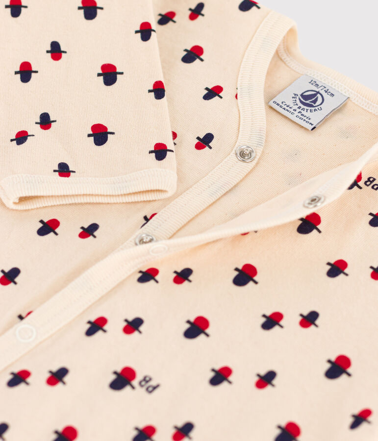 Dors-bien imprim&eacute; b&eacute;b&eacute; en tubique blanc AVALANCHE/ MULTICO