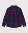 Chemise à carreaux en flanelle de coton enfant garçon bleu SMOKING/blanc MULTICO