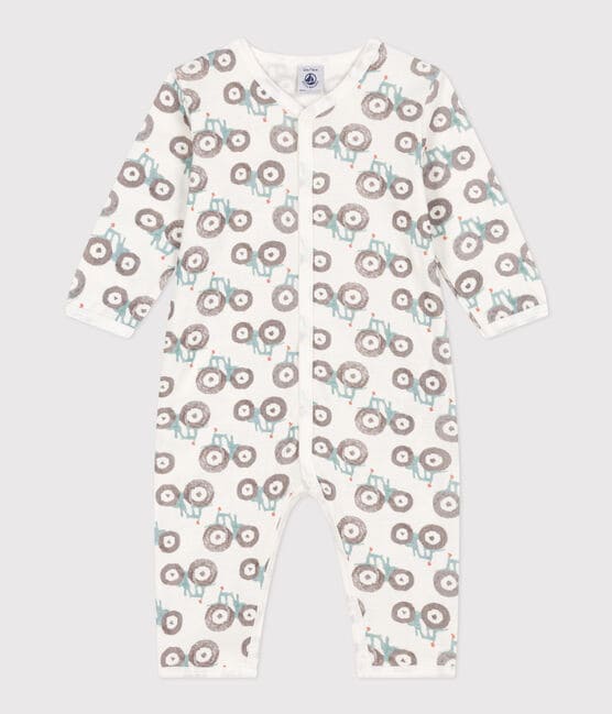 Pyjama bébé sans pieds en coton blanc MARSHMALLOW/blanc MULTICO