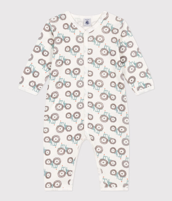 Pyjama bébé sans pieds en coton blanc MARSHMALLOW/blanc MULTICO