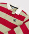 Polo manches longues rayés en coton enfant garçon rouge TERKUIT/ JERRYCAN