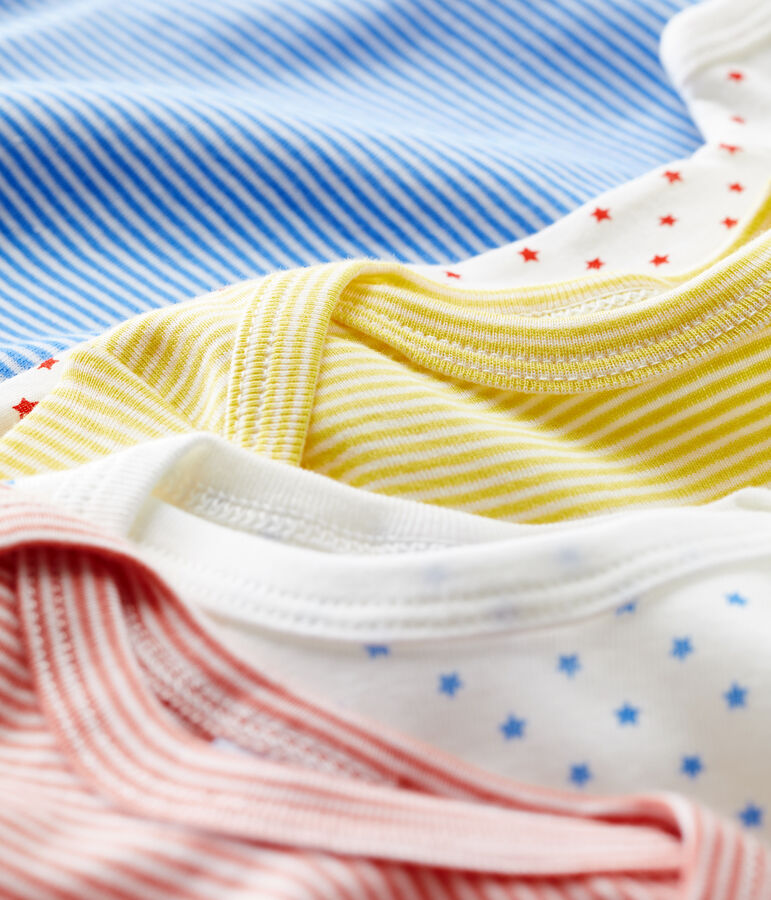 Lot de 5 bodies &agrave; rayures manches courtes en coton variante 1