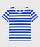 Teeshirt enfant en coton manches courtes à rayures blanc AVALANCHE/ MULTICO