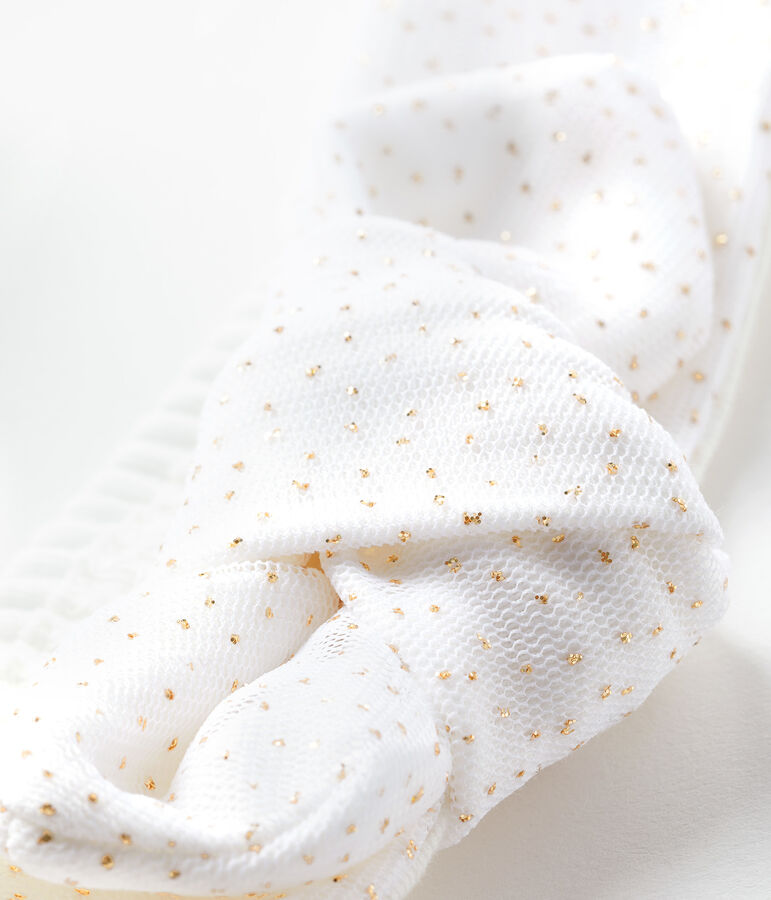 Bandeau enfant fille blanc MARSHMALLOW/rose COPPER