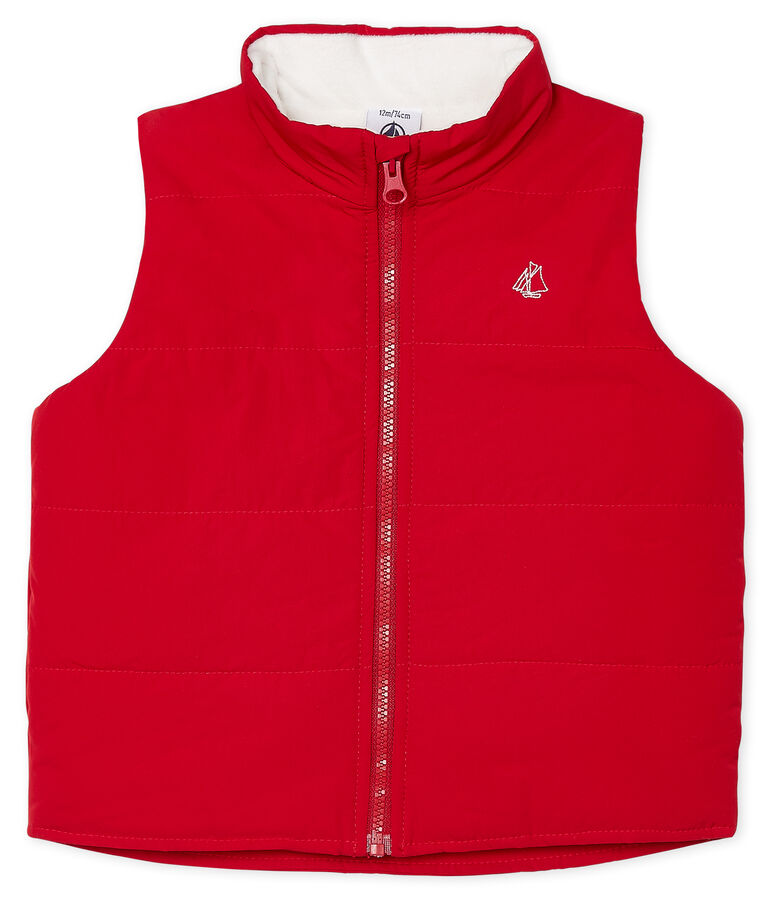 Blouson sans manches b&eacute;b&eacute; gar&ccedil;on rouge