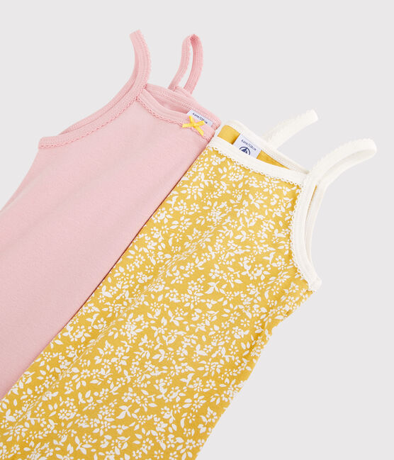 Lot de 2 chemises à bretelles imprimé fleuri petite fille en coton biologique variante 1
