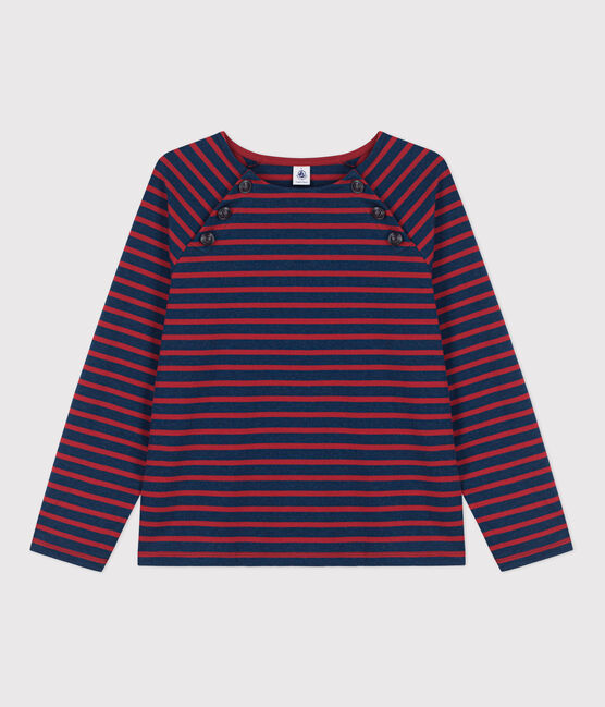 Marinière boutonnée en coton Femme LITTORAL/ STOP