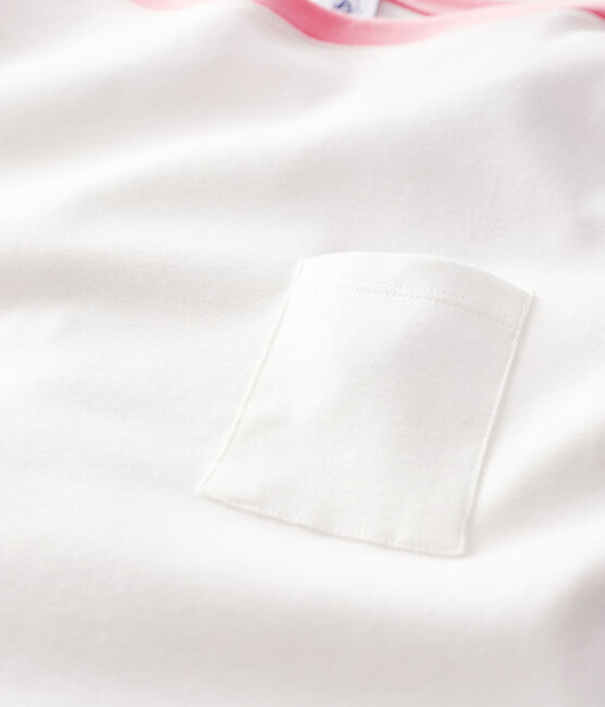 T-shirt coton Femme blanc MARSHMALLOW/rose GRETEL