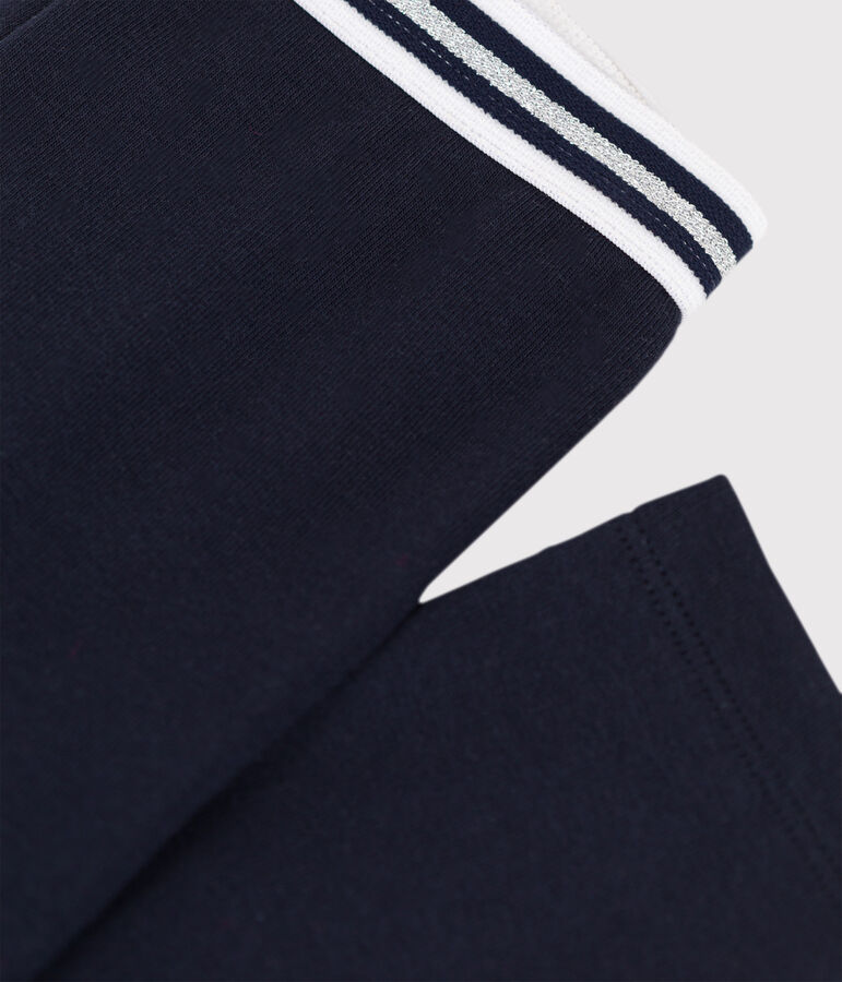 Jegging en coton &eacute;lasthanne enfant fille bleu SMOKING