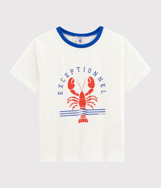Tee-shirt enfant garcon blanc MARSHMALLOW