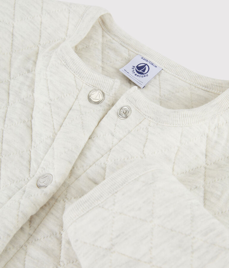 Cardigan en tubique enfant Fille beige MONTELIMAR CHINE