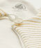 Cardigan bébé fille à rayures blanc MARSHMALLOW/jaune DORE
