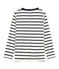 Tee-shirt manches longues enfant garçon blanc MARSHMALLOW/bleu SMOKING