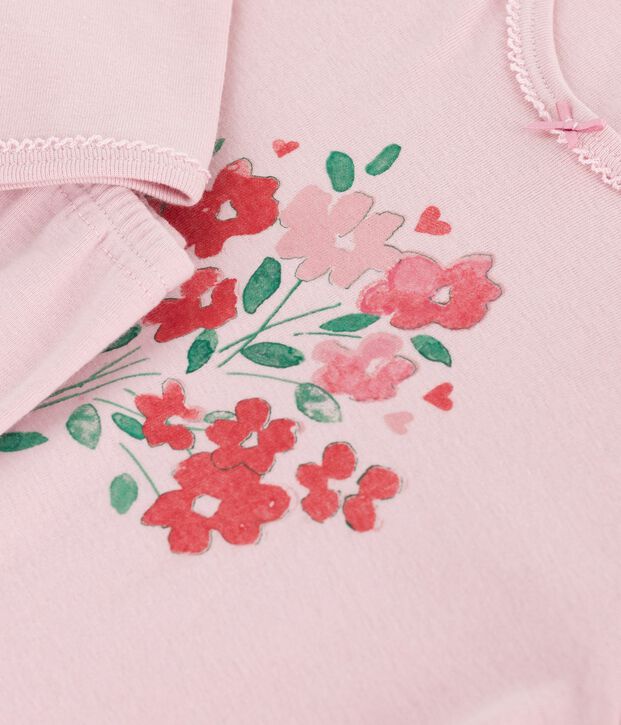 Pyjama enfant en coton rose clair