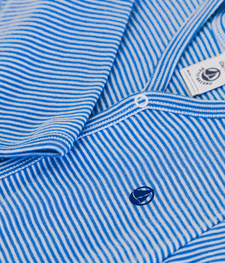 Pyjama &agrave; rayures en coton b&eacute;b&eacute; DELPHINIUM/ MARSHMALLOW