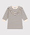 Robe manches longues en molleton gratté enfant fille blanc AVALANCHE/bleu SMOKING