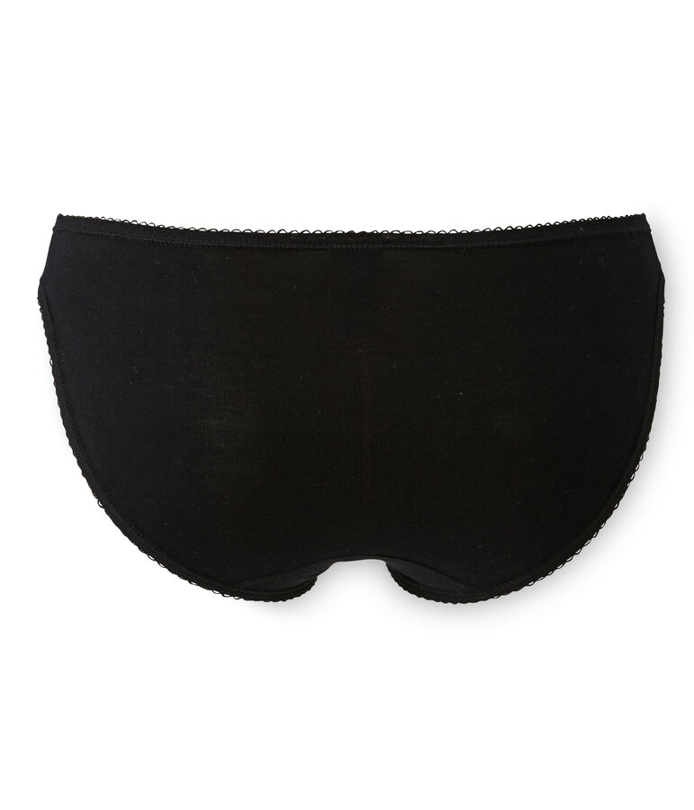 Culotte femme en coton noir