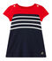 Robe bébé fille à rayures bleu SMOKING/blanc MULTICO