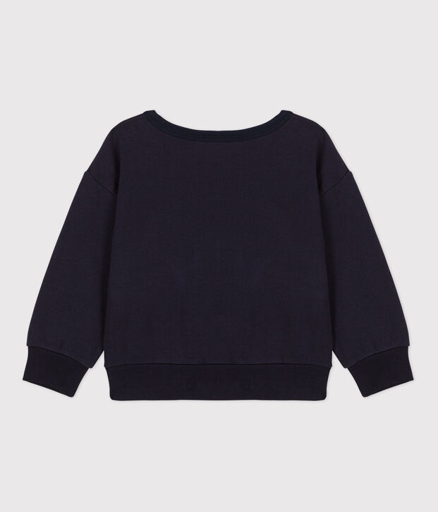 Sweatshirt imprim&eacute; en molleton enfant fille / gar&ccedil;on bleu