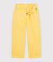 Pantalon enfant en coton jaune