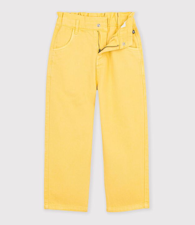 Pantalon enfant en coton jaune
