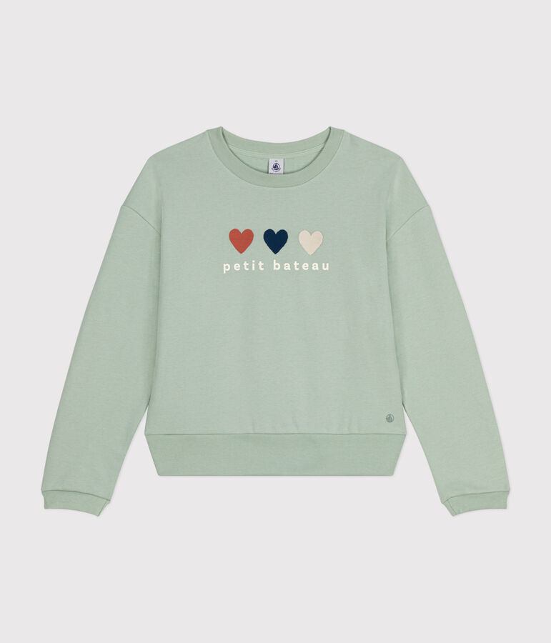 Sweatshirt en molleton femme vert HERBIER