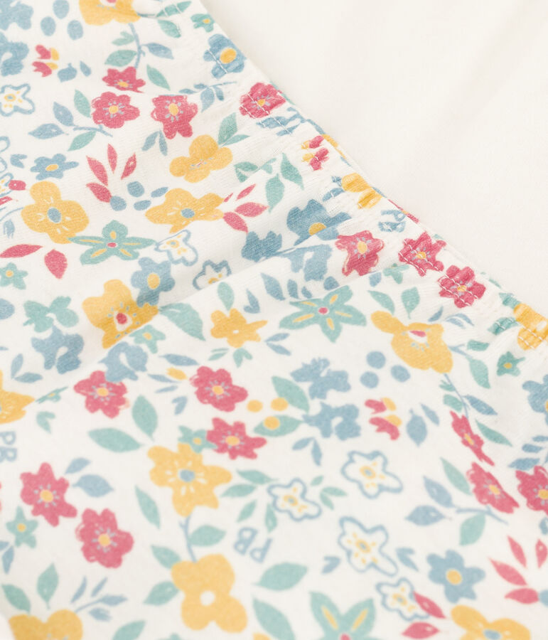 Lot de 2 shorties fleurs en coton petite fille multicouleur