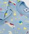 Pyjama enfant en molleton imprimé bleu ADRIATIC/ MULTICO