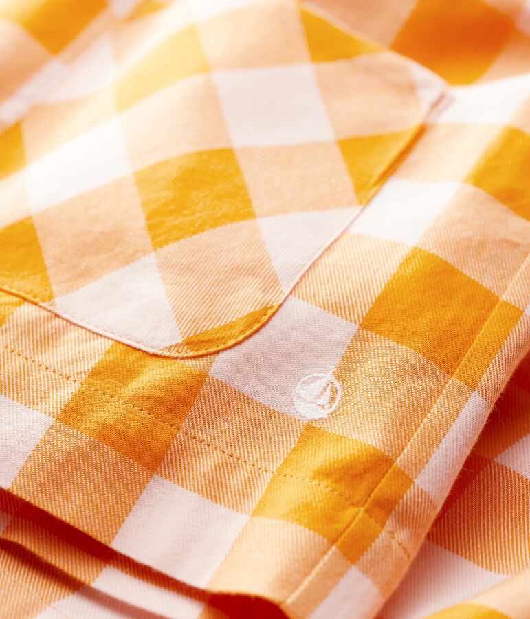 Robe en flanelle b&eacute;b&eacute;. jaune BOUDOR/ MINOIS