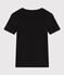 Tee-shirt l'Iconique manches courtes en côte unie femme noir BLACK