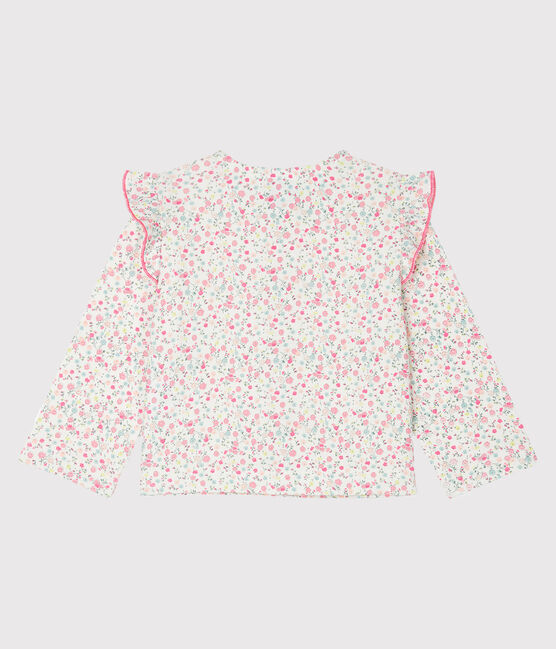 Cardigan léger imprimé bébé fille blanc MARSHMALLOW/blanc MULTICO