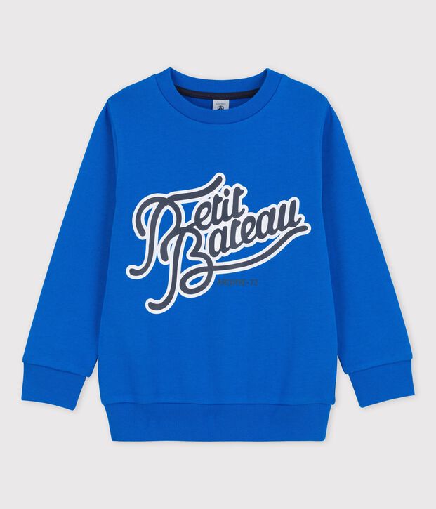 Sweatshirt en molleton enfant gar&ccedil;on bleu