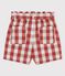 Short vichy en popeline enfant fille OMBRIE/ AVALANCHE