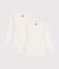 Lot de 2 tee shirts manches longues cœur en coton petite fille variante 1