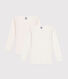 Lot de 2 tee shirts manches longues cœur en coton petite fille