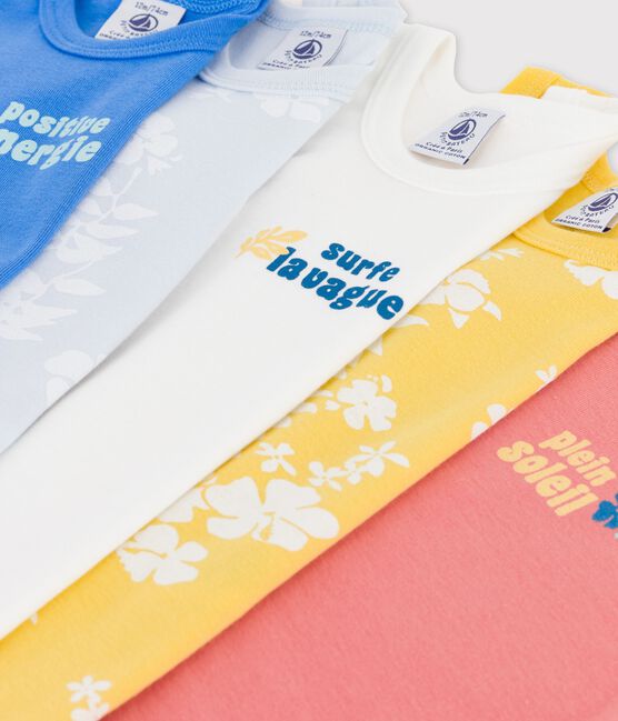 Lot de 5 bodies hawaï sans manches en coton variante 1