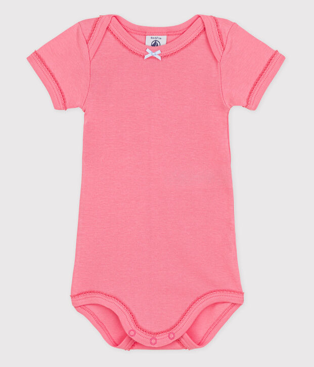 Body manches courtes b&eacute;b&eacute; rose