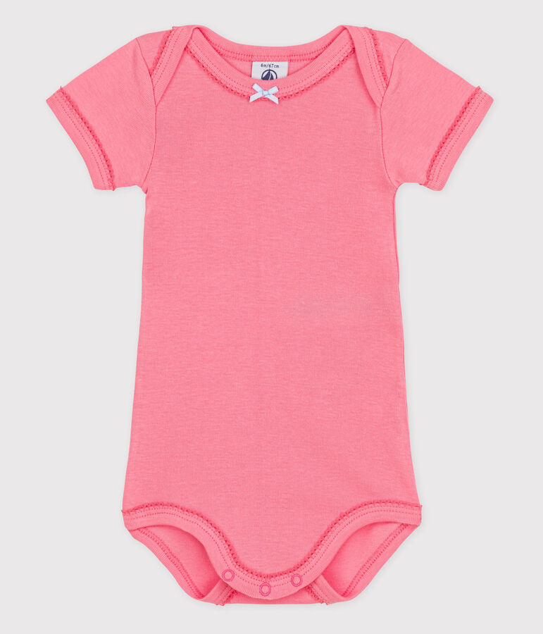 Body manches courtes b&eacute;b&eacute; rose