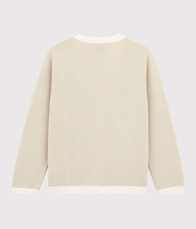 Cardigan enfant gar&ccedil;on beige
