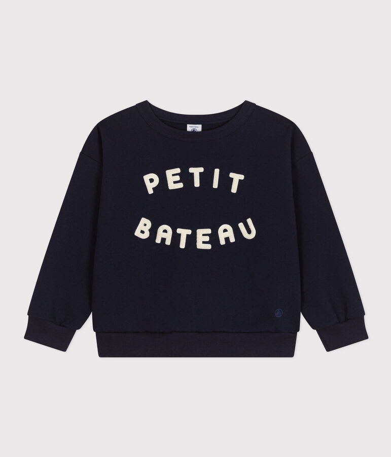 Sweatshirt en molleton enfant bleu