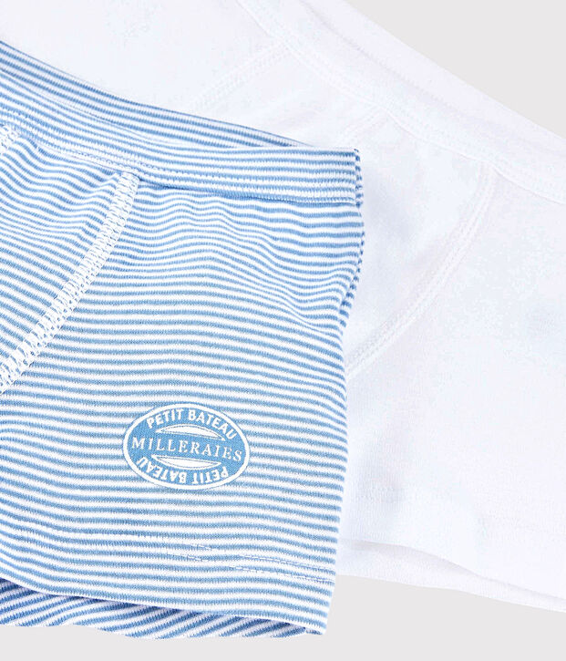Lot de 2 boxers petit gar&ccedil;on en coton biologique multicouleur