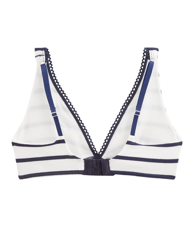 Soutien - gorge femme blanc/bleu